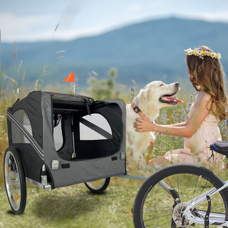 Outdoor Heavy Duty Foldable Utility Pet Stroller Dog Carriers Bicycle Trailer