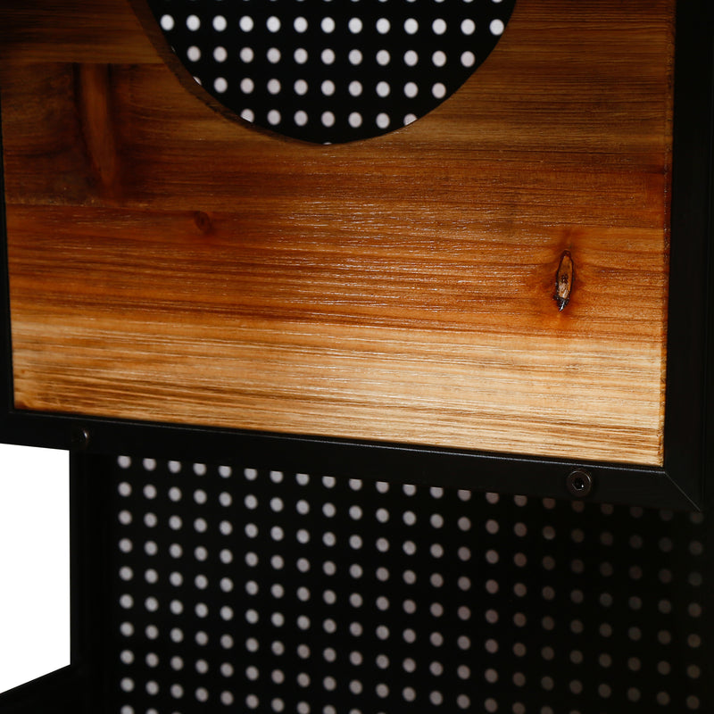 55.12 "Spacious Cat House with Tempered Glass, for Living Room, Hallway, Study and Other Spaces (White,Black)