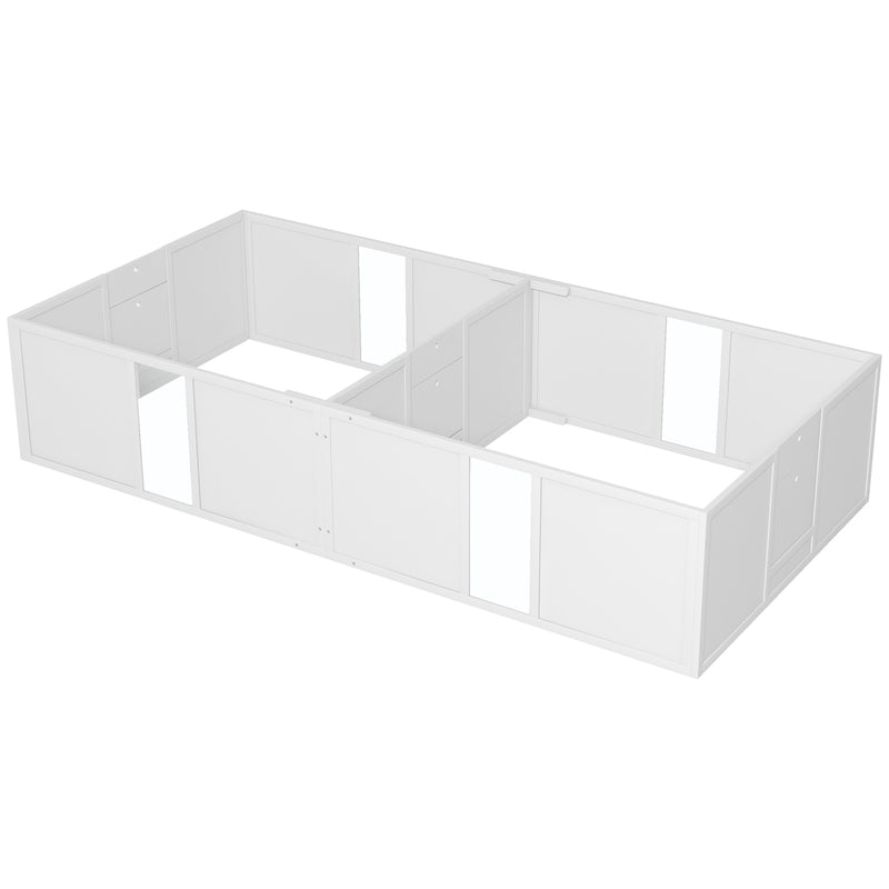 Whelping Box for Dogs and Puppies, Dog Whelping Box with Washable Waterproof Pee Pad & Adjustable Door for Large, Medium and Small Dogs, White, 96" x 47" x 19"