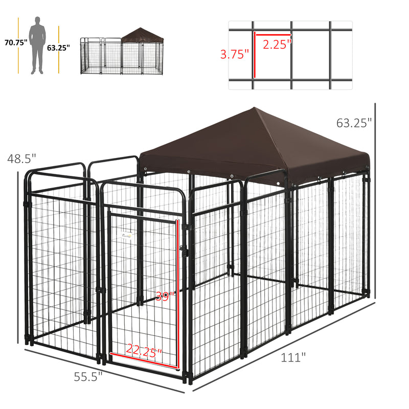 Dog Kennel Outdoor for Large and Medium Dogs, 9.3' x 4.6' x 5.2'