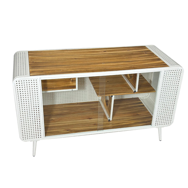 55.12 "Spacious Cat House with Tempered Glass, for Living Room, Hallway, Study and Other Spaces (White,Black)
