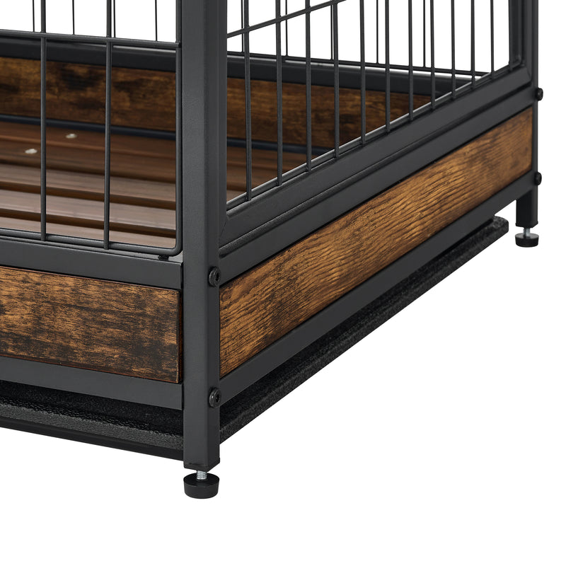 Furniture Dog Cage Crate with Double Doors ,Rustic Brown