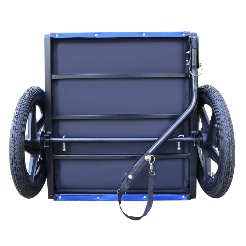 Blue High Quality 16 inch air wheel Pet Bike Trailer for Dogs Foldable Bicycle Pet Trailer