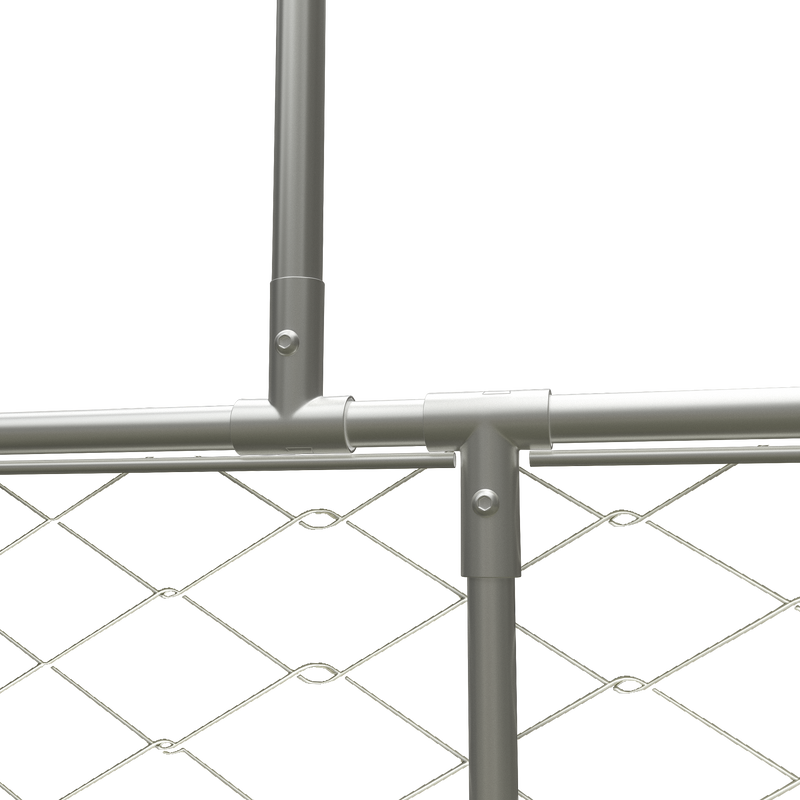Large outdoor kennel, heavy duty outdoor fenced dog cage with swivel feeder, outdoor dog playpen with waterproof UV protection cover and safety lock,10' W x 10' D x 5' H.