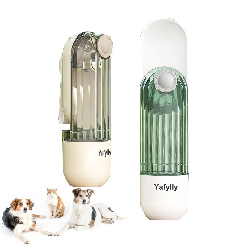 Portable Pet Water Bottle with Food Feeder, 2-in-1 Dog Travel Water Dispenser and Treat Container for Walking, Hiking, Camping and Outdoor Use