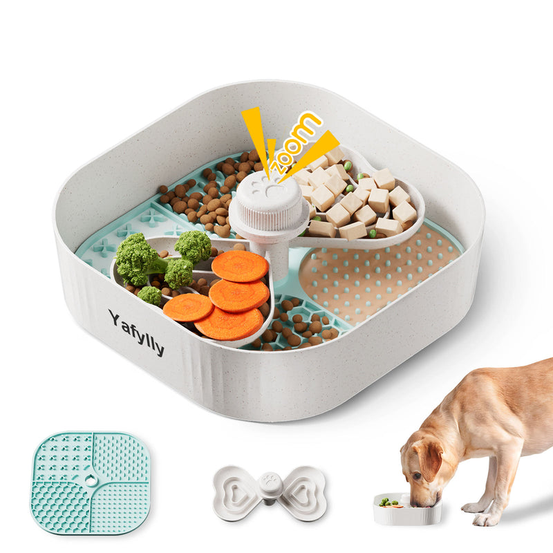 Interactive Dog Slow Feeder Bowl, Puzzle Feeding Bowl for Dogs, Slow Eating Pet Bowl for Mental Stimulation, Training and Daily Meals
