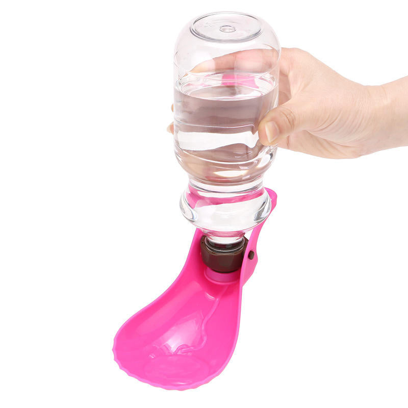 Portable Pet Water Bottle for Dogs and Cats, Outdoor Dog Drinking Bottle with Built-In Bowl, Leak-Resistant Travel Water Dispenser for Walking, Hiking and Camping