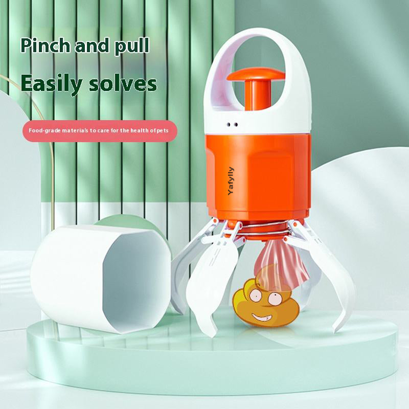 Dog Poop Scooper with Built-In Waste Bag Holder, Portable Claw Pet Waste Picker for Walks, Yard Cleanup and Outdoor Use
