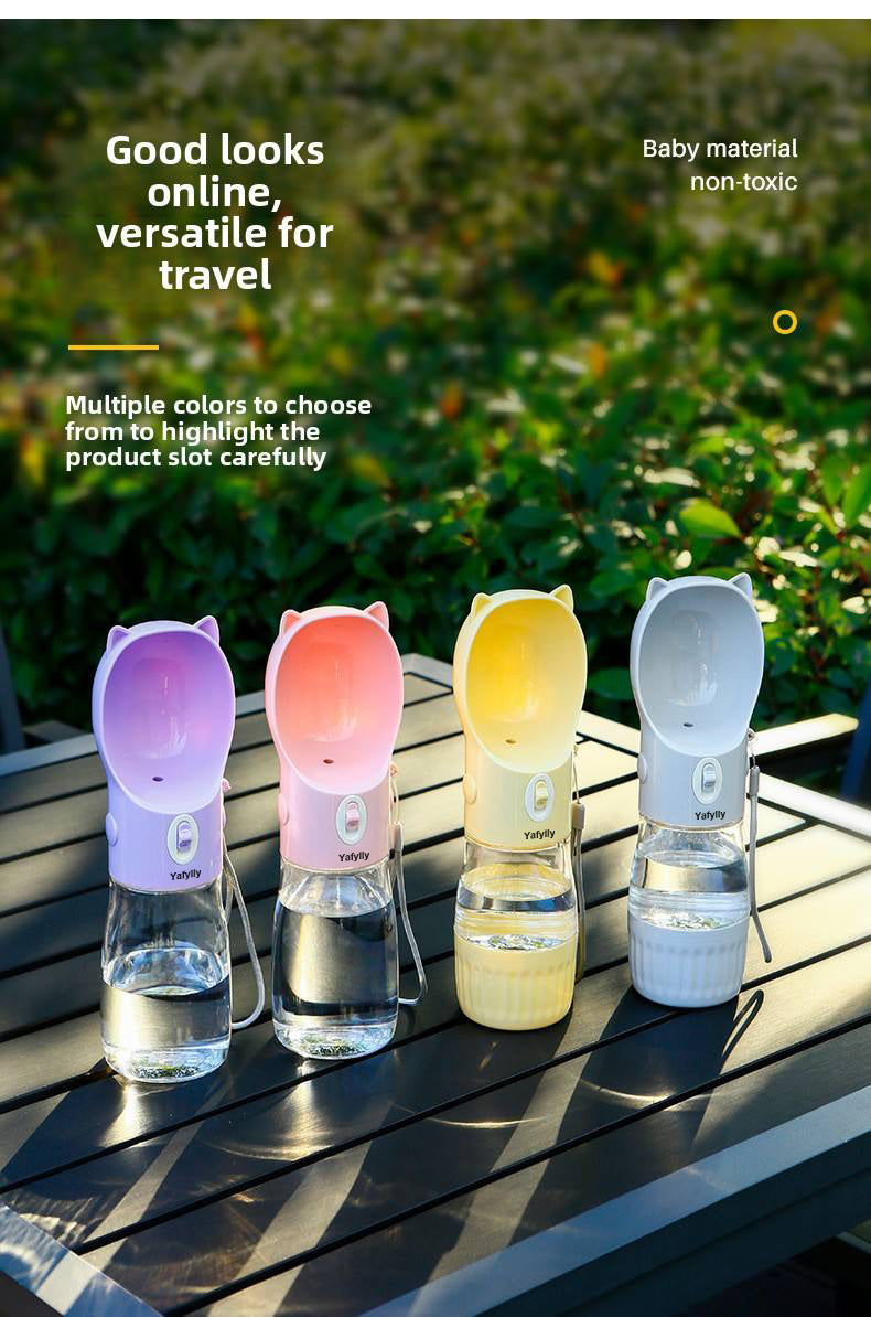 Portable Pet Water Dispenser for Dogs and Cats, Travel Dog Water Bottle with Drinking Cup, Leak-Resistant Outdoor Water Bottle for Walking and Hiking