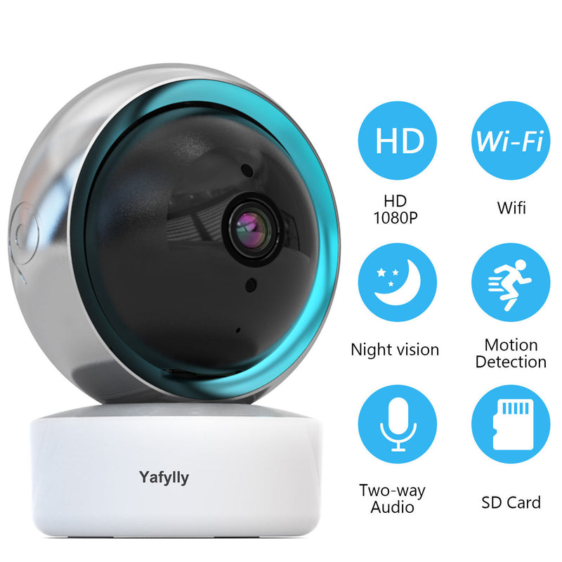 Indoor 1080P WiFi Camera, Smart Home Security Camera with Night Vision and Two-Way Audio, Pet Monitor Camera for Dogs, Cats and Home Use