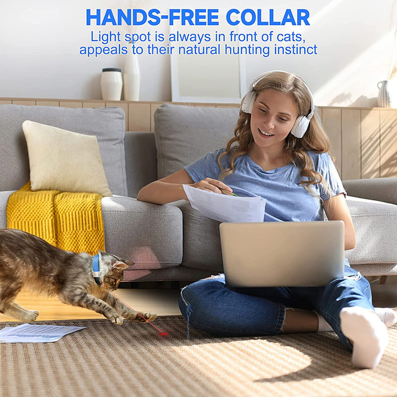 Automatic Rotating Cat Toy, Interactive Motion Pet Toy for Indoor Cats, Electric Teaser Toy for Exercise, Training and Boredom Relief