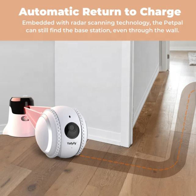 1080P FHD Smart Interactive Pet Camera for Dogs and Cats, Indoor WiFi Pet Monitor with Two-Way Audio, Night Vision and Motion Detection