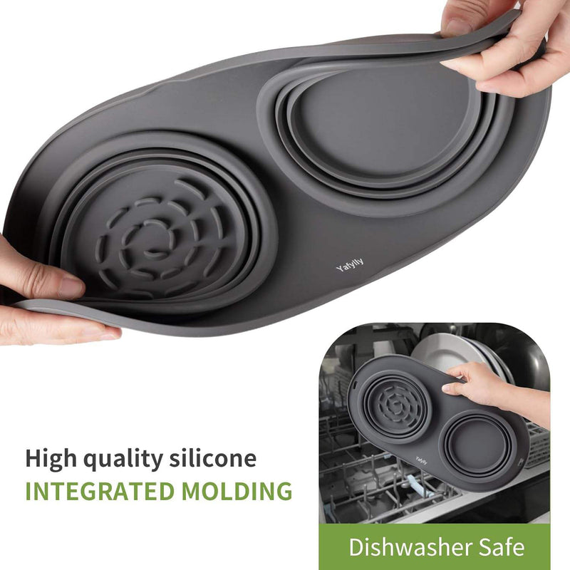 Collapsible Dog Bowl Set for Food and Water, Portable Travel Pet Bowls for Dogs and Cats, Foldable Feeding Bowls for Walking, Hiking and Camping