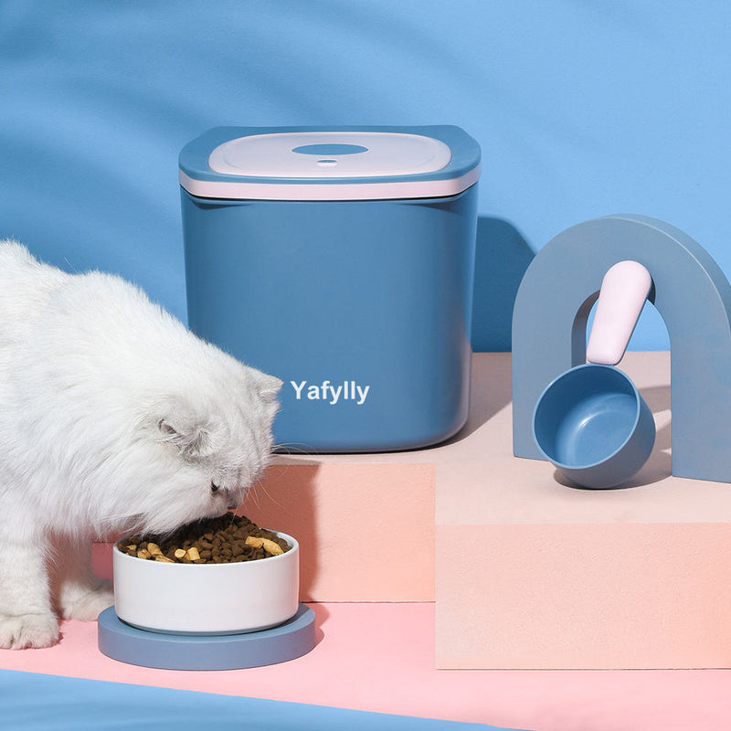 Airtight Pet Food Storage Container with Constant Pressure Seal, Dog and Cat Food Storage Bin with Lid, Moisture-Proof Kibble Container for Treats and Dry Food