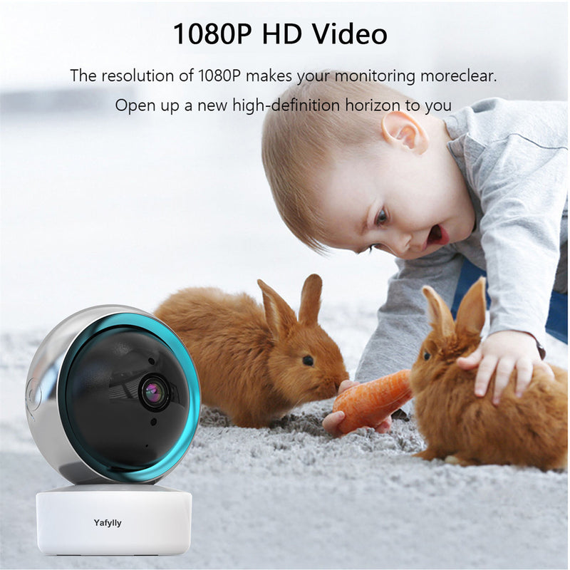 Indoor 1080P WiFi Camera, Smart Home Security Camera with Night Vision and Two-Way Audio, Pet Monitor Camera for Dogs, Cats and Home Use