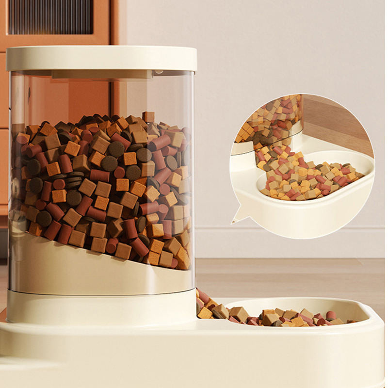2-in-1 Pet Feeder and Water Dispenser for Dogs and Cats, Gravity Food and Water Station, Large Capacity Feeding Bowl Set for Daily Use