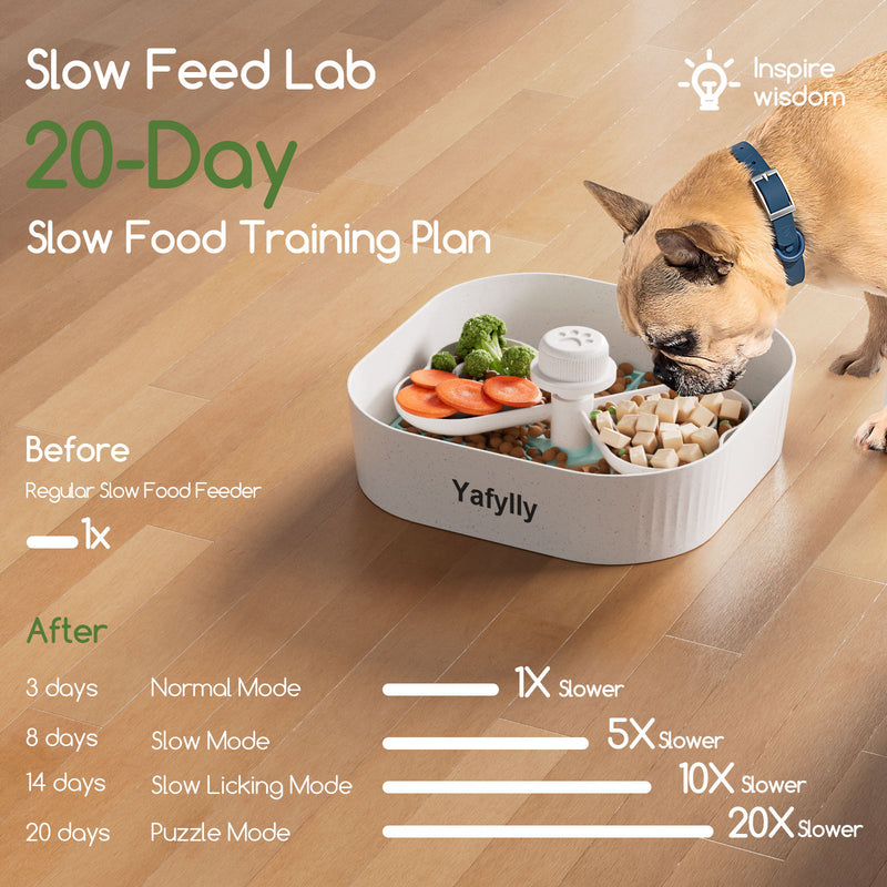 Interactive Dog Slow Feeder Bowl, Puzzle Feeding Bowl for Dogs, Slow Eating Pet Bowl for Mental Stimulation, Training and Daily Meals