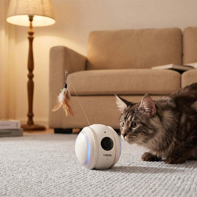 1080P FHD Smart Interactive Pet Camera for Dogs and Cats, Indoor WiFi Pet Monitor with Two-Way Audio, Night Vision and Motion Detection