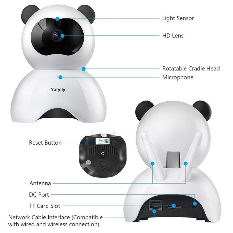 Pet IP Camera for Dogs and Cats, Indoor WiFi Pet Monitor with Two-Way Audio, Night Vision and Motion Detection for Home Use