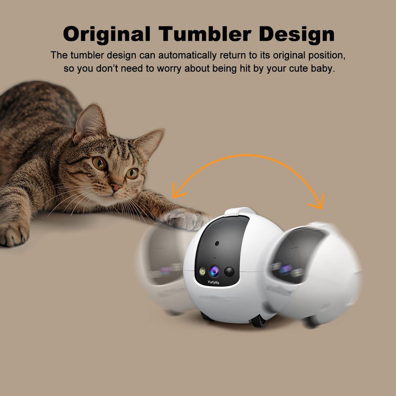 Smart Pet Camera Robot, 4MP Pet Companion Camera with Two-Way Audio, Mobile Pet Monitor for Dogs and Cats, Indoor Home Pet Camera