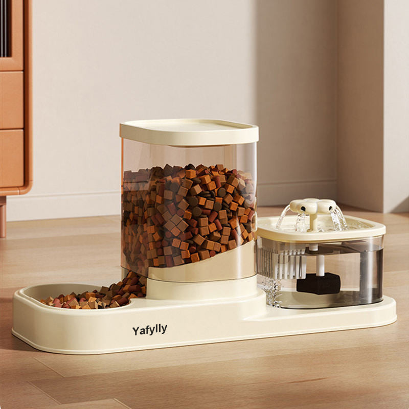 2-in-1 Pet Feeder and Water Dispenser for Dogs and Cats, Gravity Food and Water Station, Large Capacity Feeding Bowl Set for Daily Use