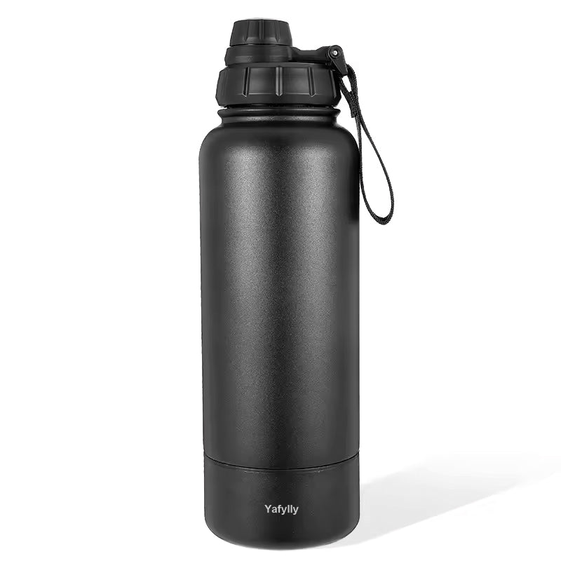 Pet Travel Water Bottle and Food Bowl Set, Leak-Resistant Outdoor Dog Water Bottle with Collapsible Bowl and Food Container for Walking, Hiking and Camping