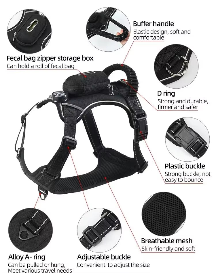 LED Dog Collar with USB Rechargeable Light, Adjustable Reflective Pet Collar for Night Walks, Training and Outdoor Use