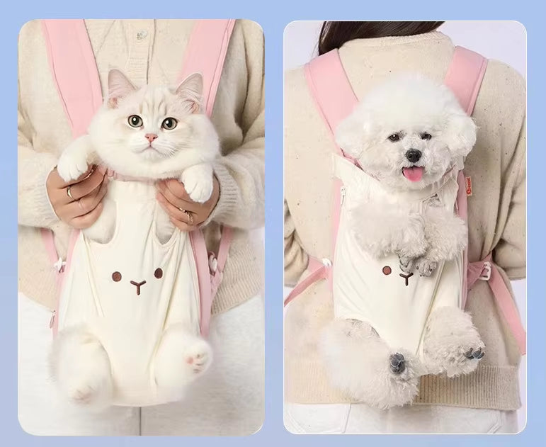 Pet Carrier Backpack for Cats and Small Dogs, Breathable Travel Backpack with Comfortable Shoulder Straps, Portable Hands-Free Pet Backpack for Hiking, Walking and Daily Outings