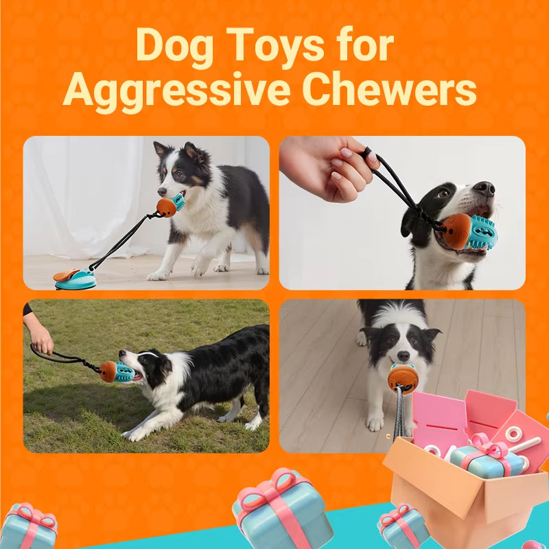 Treat Dispensing Dog Chew Toy for Aggressive Chewers, Interactive Dog Puzzle Toy for Boredom Relief, Durable Enrichment Toy for Mental Stimulation and Training