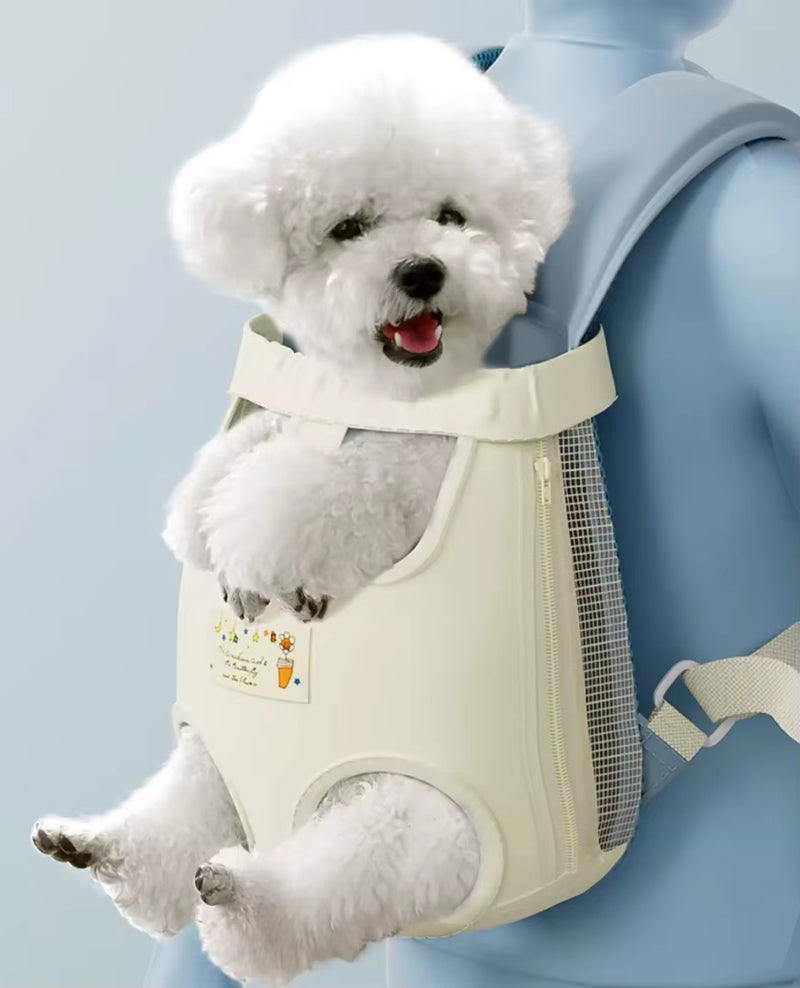 Pet Carrier Backpack for Cats and Small Dogs, Breathable Travel Backpack with Comfortable Shoulder Straps, Portable Hands-Free Pet Backpack for Hiking, Walking and Daily Outings
