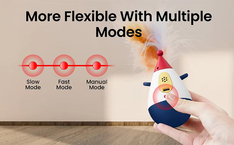 Automatic Interactive Cat Laser Toy, Rechargeable Motion Cat Toy with Rotating Laser, Indoor Exercise Toy for Cats and Kittens