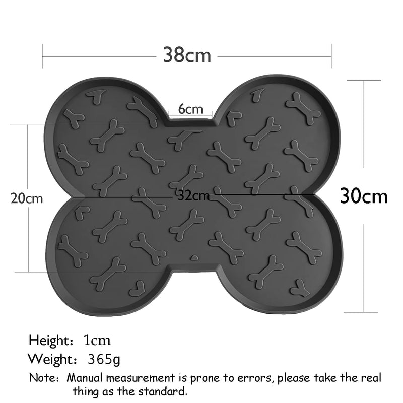 Silicone Pet Feeding Mat for Dogs and Cats, Waterproof Food and Water Bowl Mat with Raised Edge, Easy-Clean Pet Placemat for Daily Feeding