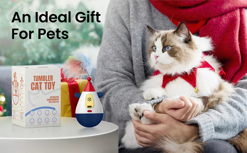 Automatic Interactive Cat Laser Toy, Rechargeable Motion Cat Toy with Rotating Laser, Indoor Exercise Toy for Cats and Kittens