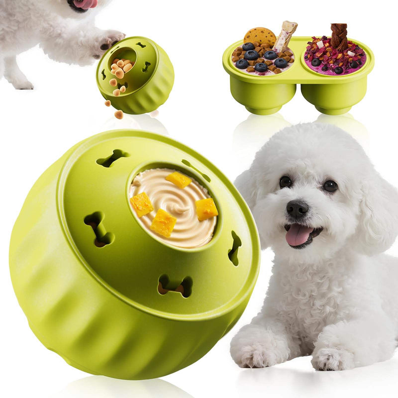 Fillable Freezable Dog Chew Toy, Durable Treat Dispensing Toy for Dogs, Interactive Chew Toy for Teething, Training, Boredom Relief and Mental Stimulation