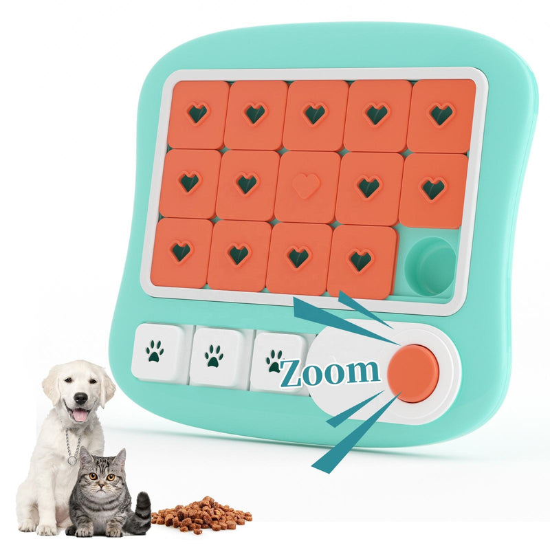 Squeaky Interactive Dog Puzzle Toy, Non-Slip Treat Dispensing Toy for Dogs, Slow Feeder Enrichment Toy for Training, Chewing and Mental Stimulation