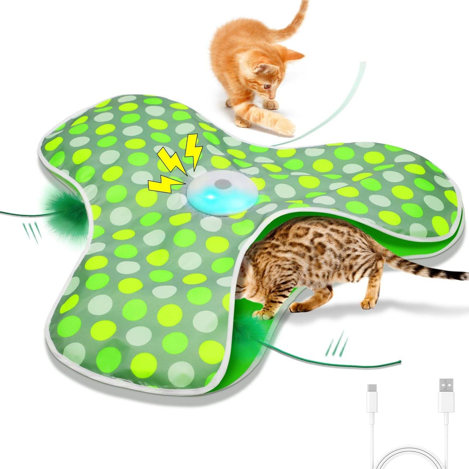 Catnip Hide and Seek Cat Toy, Interactive Plush Cat Toy for Indoor Cats, Soft Catnip Toy for Chasing, Pouncing and Play