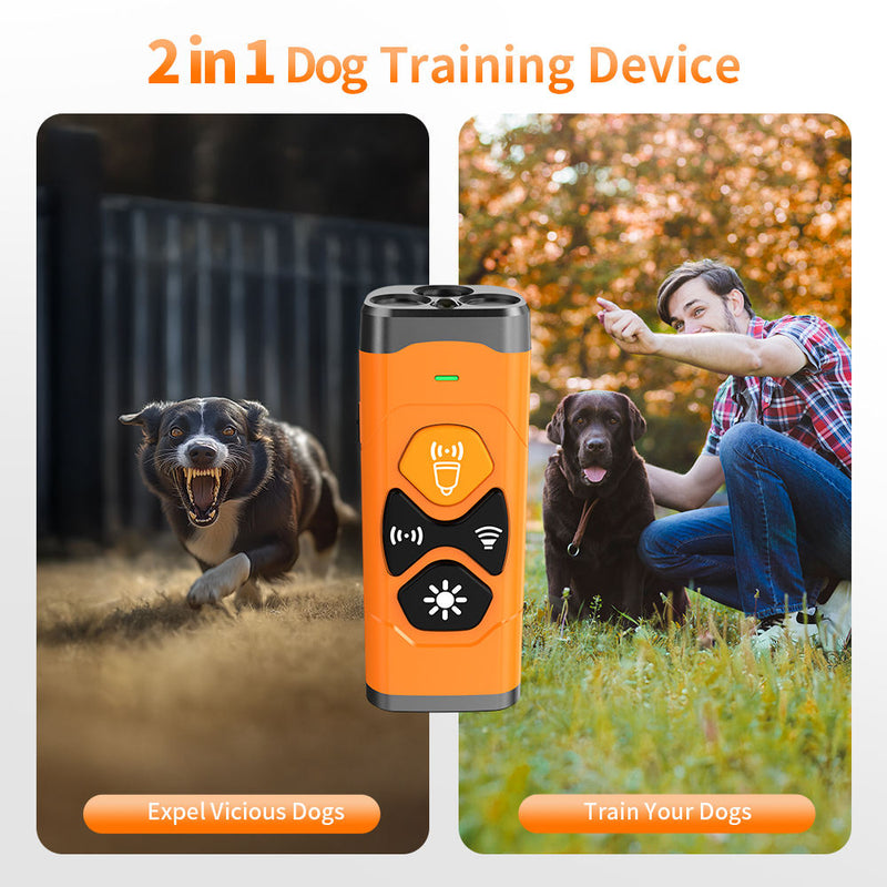 Ultrasonic Dog Training Device, Portable Anti-Bark Training Tool for Dogs, Handheld Dog Behavior Training Aid for Barking, Recall and Daily Training