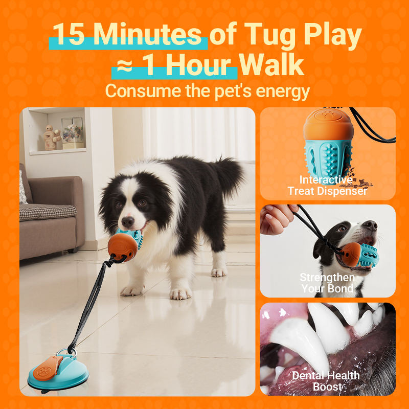 Treat Dispensing Dog Chew Toy for Aggressive Chewers, Interactive Dog Puzzle Toy for Boredom Relief, Durable Enrichment Toy for Mental Stimulation and Training