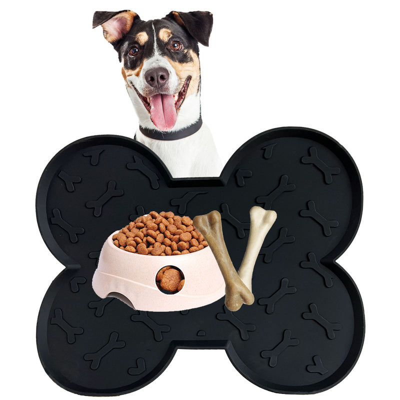 Silicone Pet Feeding Mat for Dogs and Cats, Waterproof Food and Water Bowl Mat with Raised Edge, Easy-Clean Pet Placemat for Daily Feeding