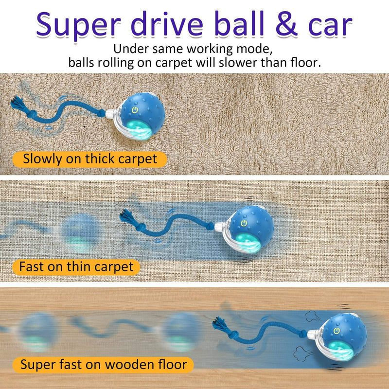 Interactive Cat Toy Ball for Indoor Cats, Rolling Cat Exercise Toy for Chasing, Pouncing and Play, Fun Motion Ball Toy for Cats and Kittens