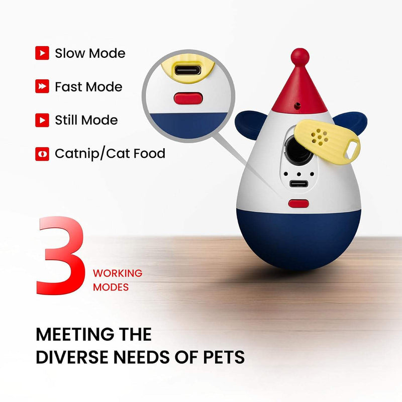Automatic Interactive Cat Laser Toy, Rechargeable Motion Cat Toy with Rotating Laser, Indoor Exercise Toy for Cats and Kittens