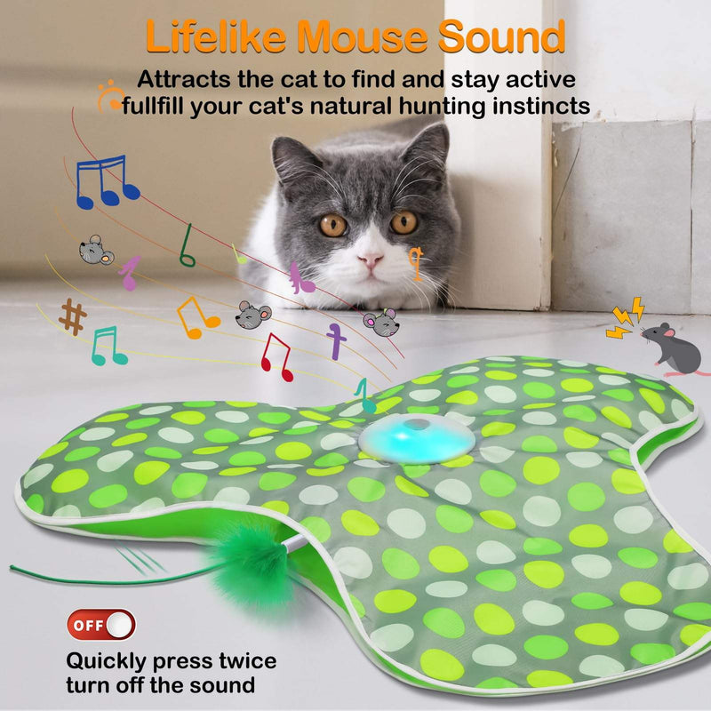 Catnip Hide and Seek Cat Toy, Interactive Plush Cat Toy for Indoor Cats, Soft Catnip Toy for Chasing, Pouncing and Play