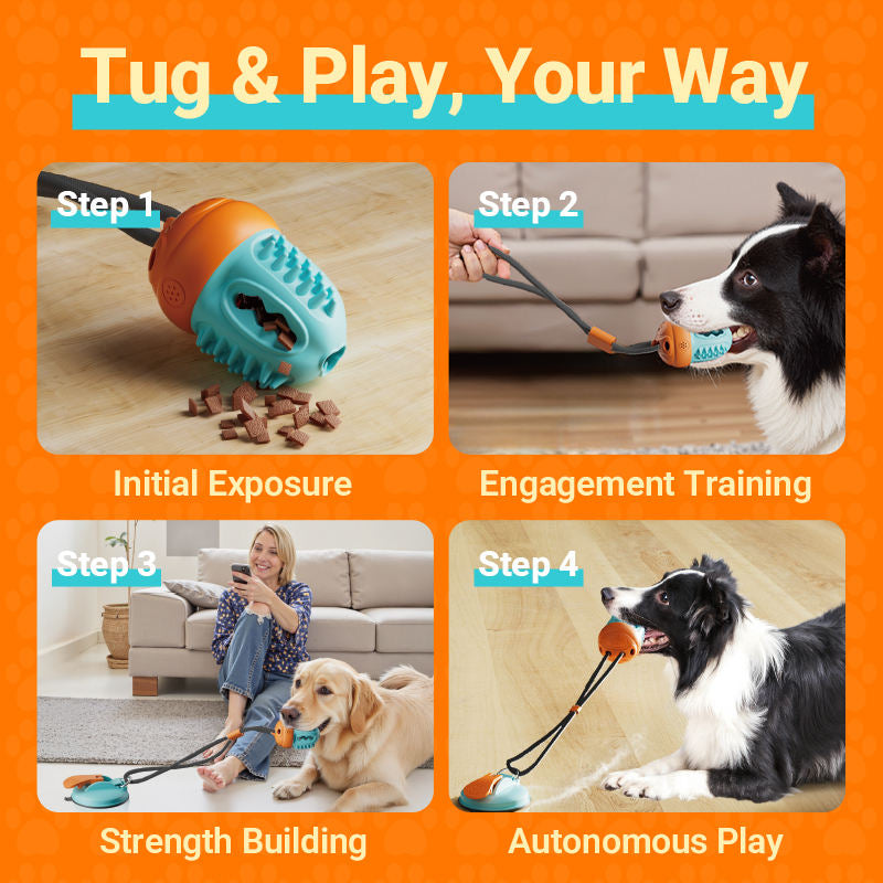 Treat Dispensing Dog Chew Toy for Aggressive Chewers, Interactive Dog Puzzle Toy for Boredom Relief, Durable Enrichment Toy for Mental Stimulation and Training