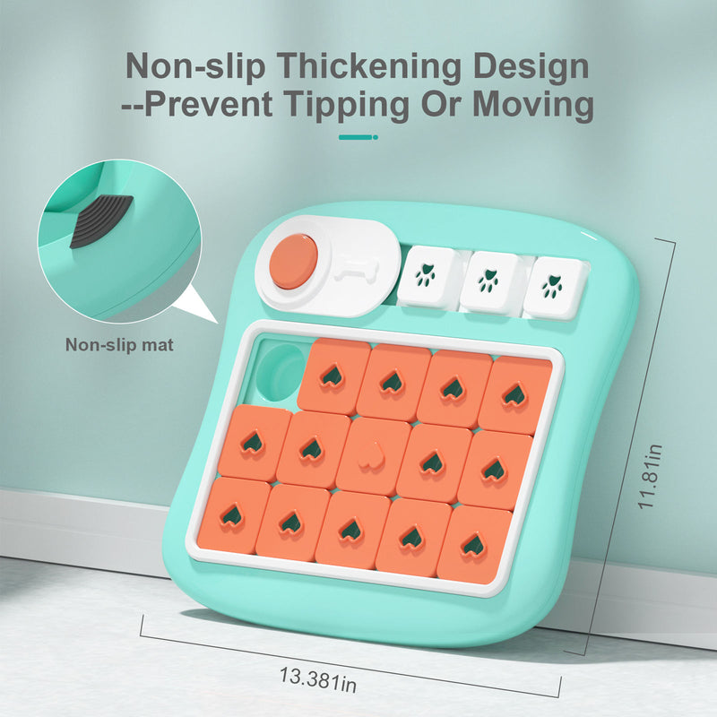 Squeaky Interactive Dog Puzzle Toy, Non-Slip Treat Dispensing Toy for Dogs, Slow Feeder Enrichment Toy for Training, Chewing and Mental Stimulation