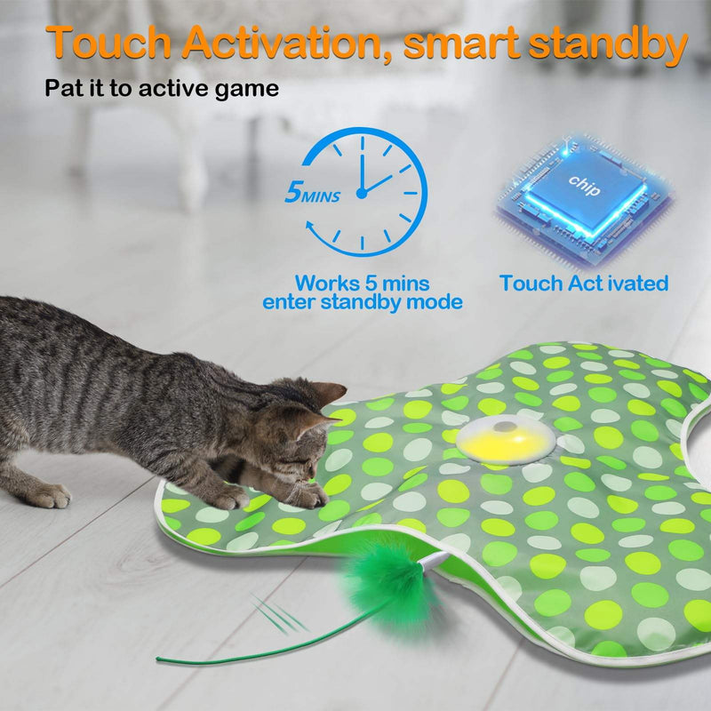 Catnip Hide and Seek Cat Toy, Interactive Plush Cat Toy for Indoor Cats, Soft Catnip Toy for Chasing, Pouncing and Play