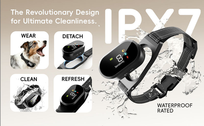 Smart Rechargeable Anti-Bark Collar for Dogs, Adjustable Bark Control Training Collar with Intelligent Bark Detection, Lightweight Dog Training Aid for Small, Medium and Large Dogs