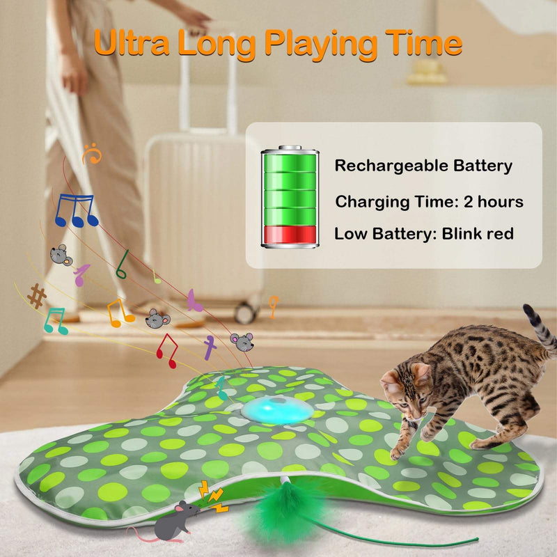 Catnip Hide and Seek Cat Toy, Interactive Plush Cat Toy for Indoor Cats, Soft Catnip Toy for Chasing, Pouncing and Play