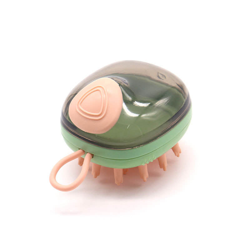 Pet Bath Brush for Dogs and Cats, Soft Silicone Grooming Brush with Shampoo Dispenser, Massage Scrubber for Bathing, Cleaning and Deshedding