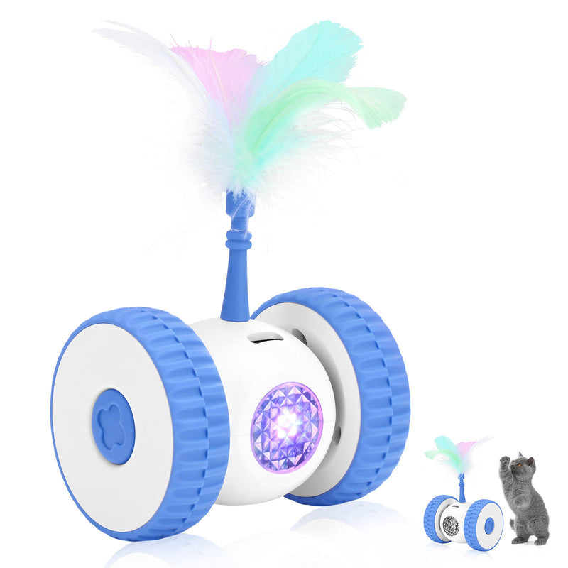 Automatic Interactive Feather Cat Toy, Smart Electric Cat Teaser Toy for Indoor Cats, Rechargeable Motion Toy for Exercise, Chasing and Play
