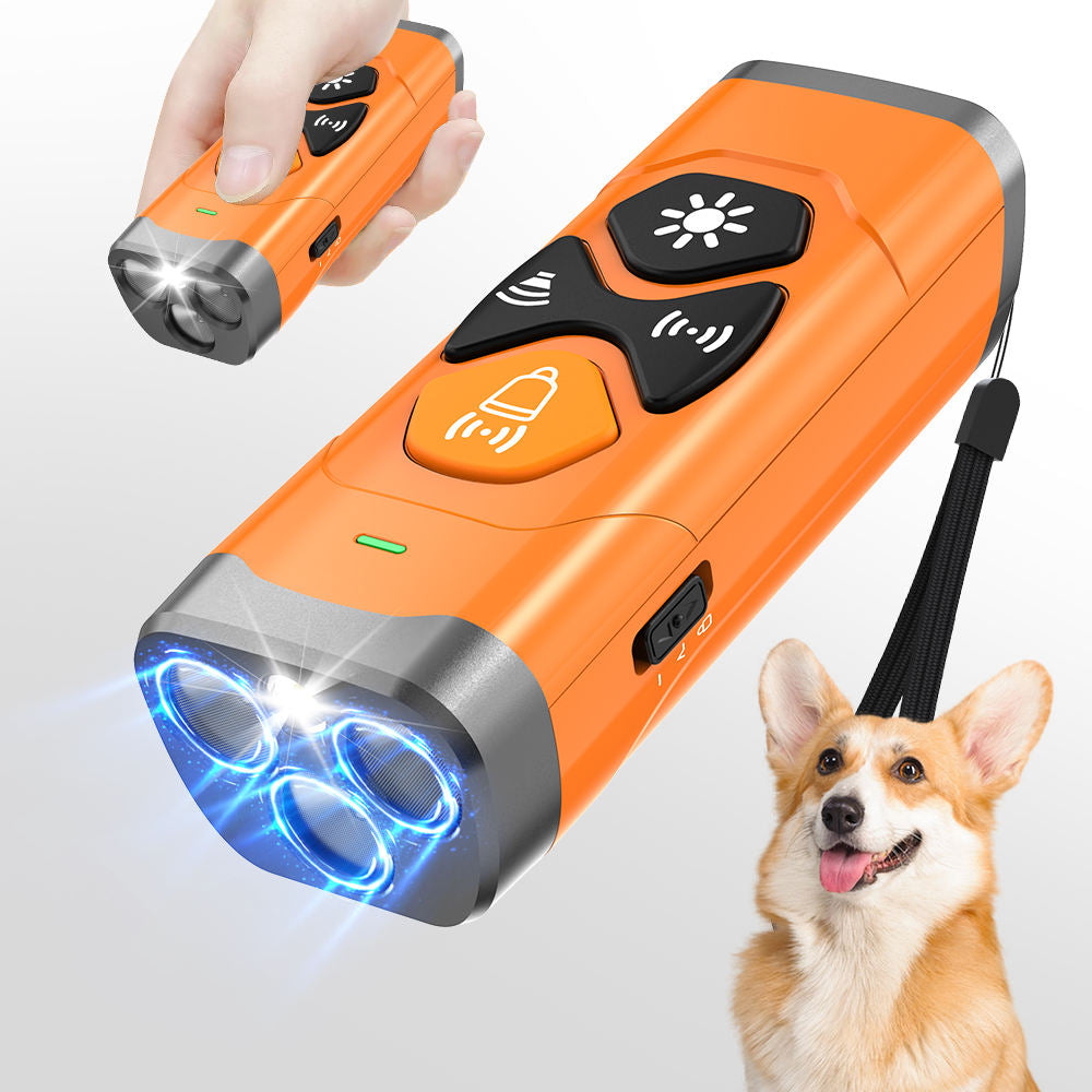 Ultrasonic Dog Training Device, Portable Anti-Bark Training Tool for Dogs, Handheld Dog Behavior Training Aid for Barking, Recall and Daily Training